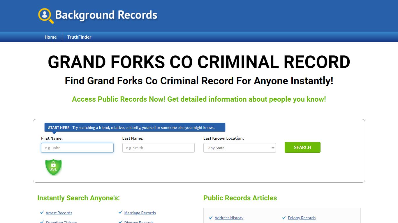 Find Grand Forks Co Criminal Record For Anyone Instantly!